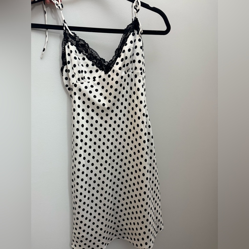 Princess Polly Black and White Polka Dot Slip